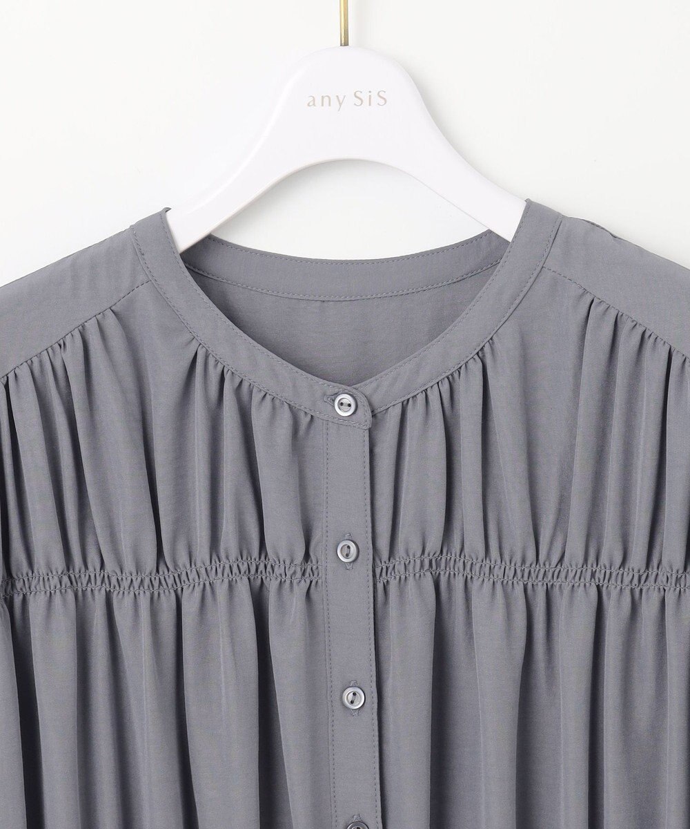 ANY SIS 【撥水】シャーリングシャツ ワンピース 