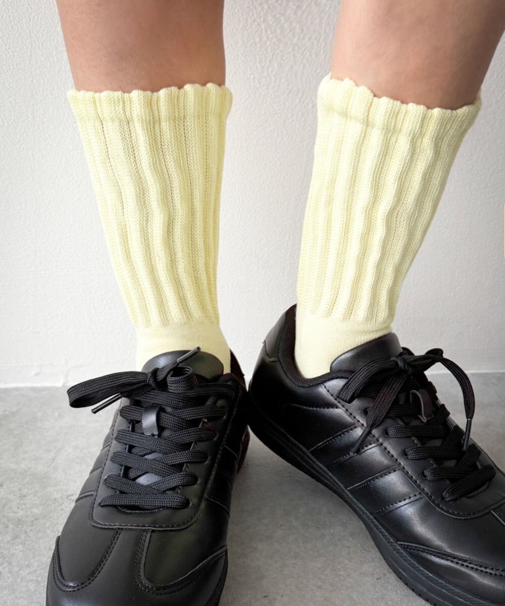 WEGO サポート付きボリューム無地リブソックス 