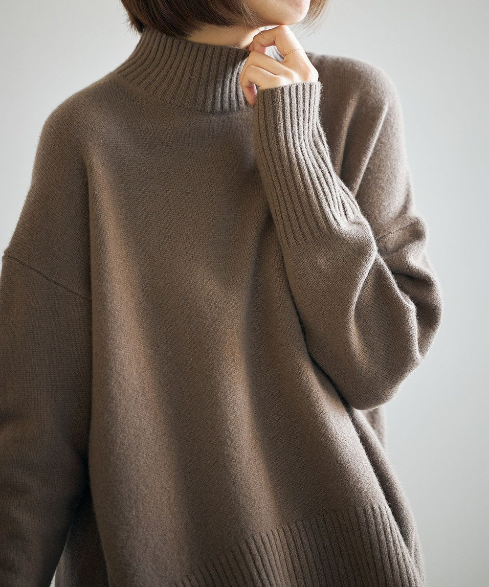UNFILO ウールカシミヤ ハイネックニット 