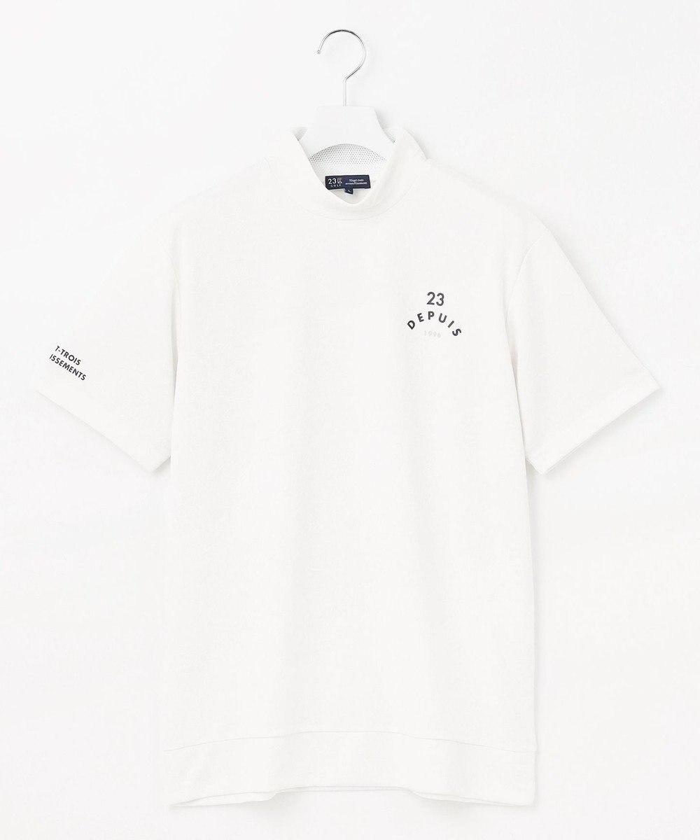 23区GOLF 【MEN】【吸水速乾/UVケア】ＹＥＬＬ柄ジャガード モックネック 