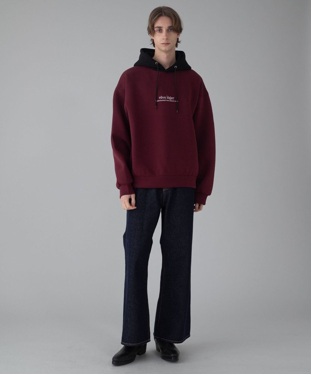 WEGO 【ユニセックス着用ITEM/MLサイズ展開】ワンポイントバイカラープルパーカー 