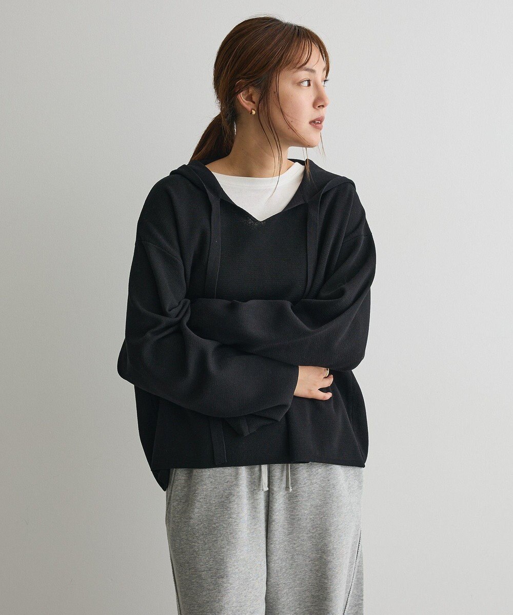 CRAFT STANDARD BOUTIQUE ハーフミラノニットフーディー＜ハンドウォッシャブル＞ 