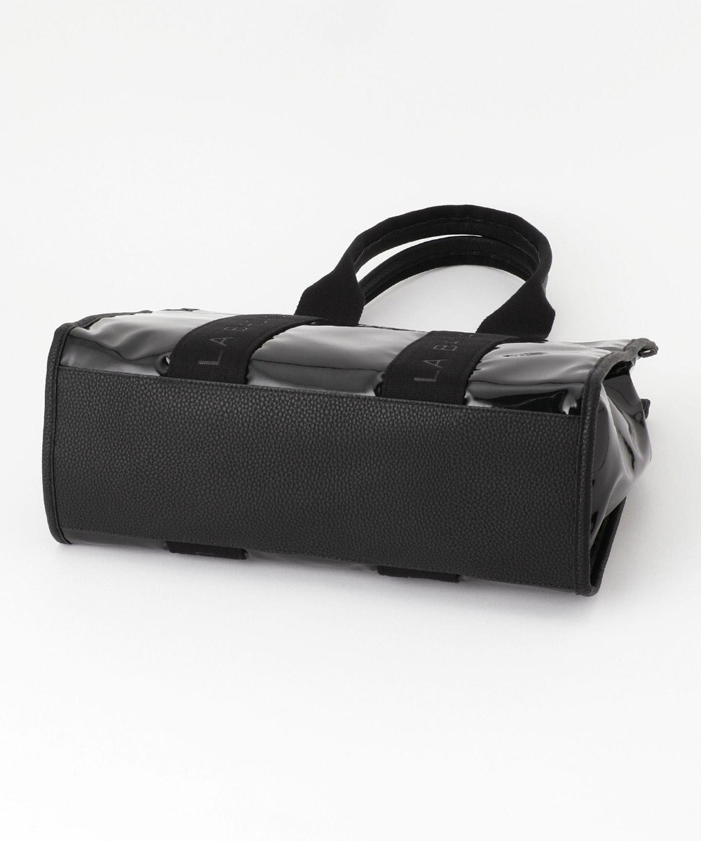 LA BAGAGERIE ソフトエナメル　ロゴテープトートバッグ　Lサイズ 