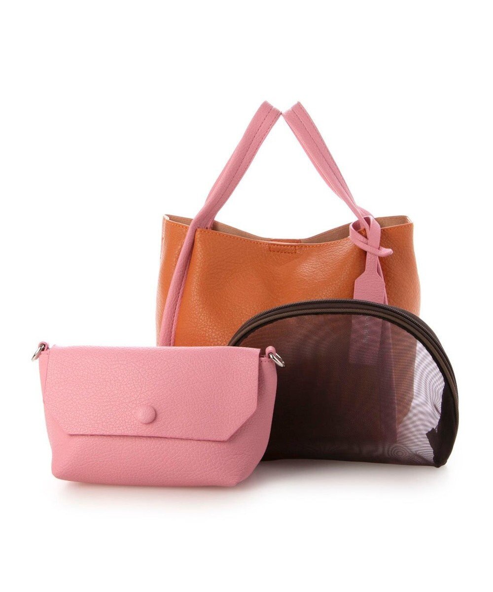 UNBILLION カシュカシュ cachecache / ミニショルダー付きソフトレザー調ミニトートバッグ 