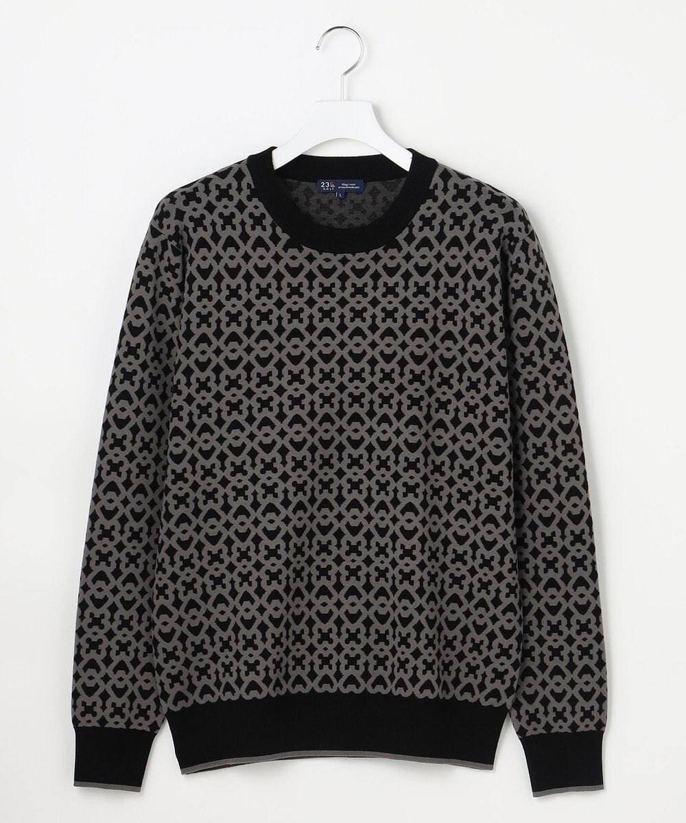 23区GOLF 【MEN】モノグラムジャガードニット 