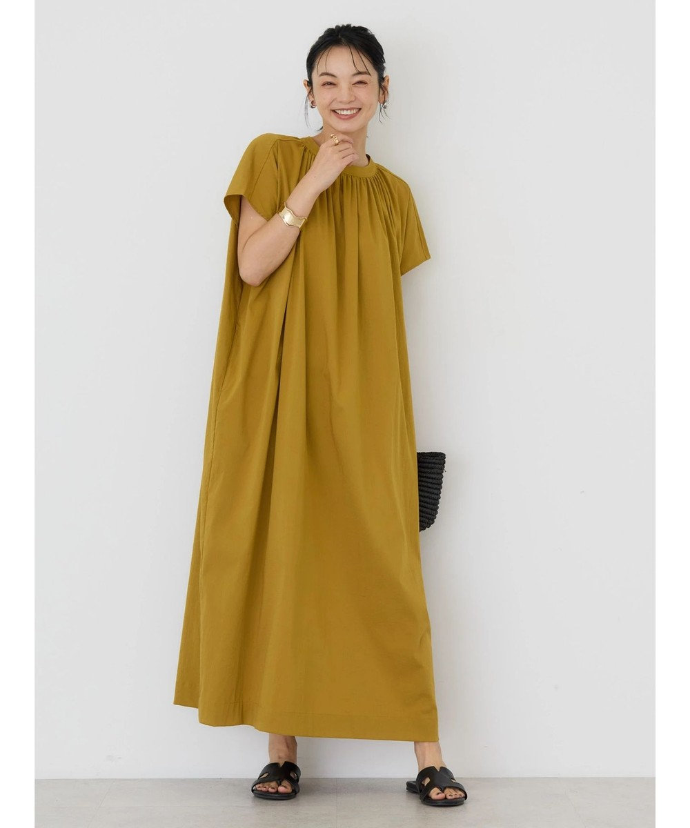 AMERICAN HOLIC 接触冷感丈違いフレンチスリーブワンピース 