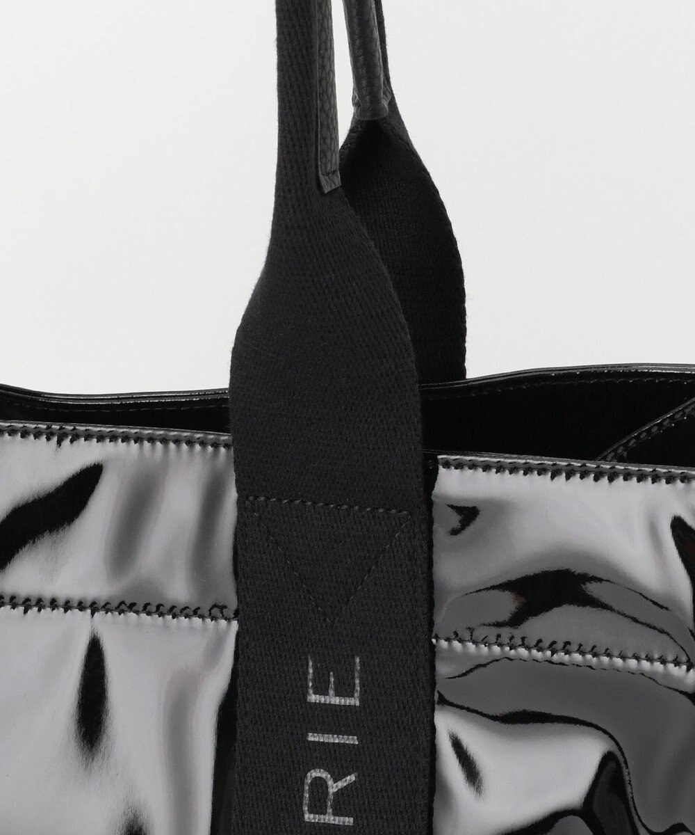 LA BAGAGERIE ソフトエナメル　ロゴテープトートバッグ　Lサイズ 