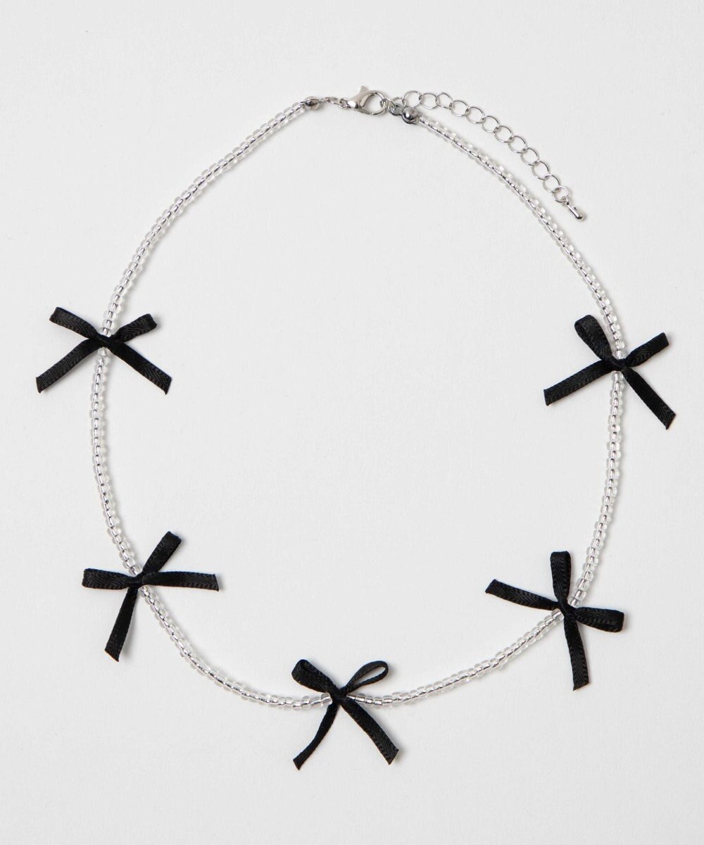 WEGO Lビーズサテンリボンネックレス 