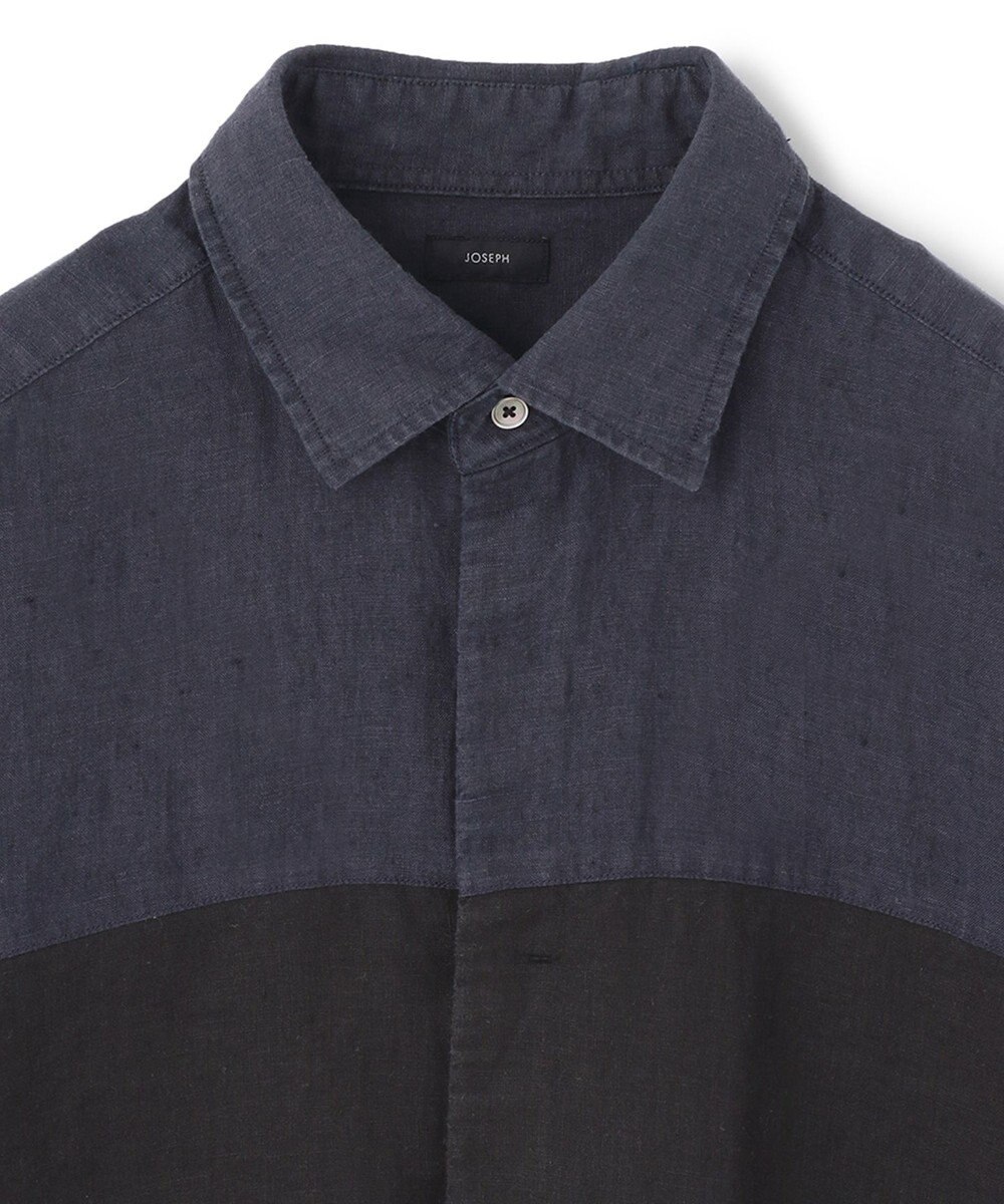 JOSEPH HOMME FRENCH LINEN OX SHORT SLEEVE SHIRT 