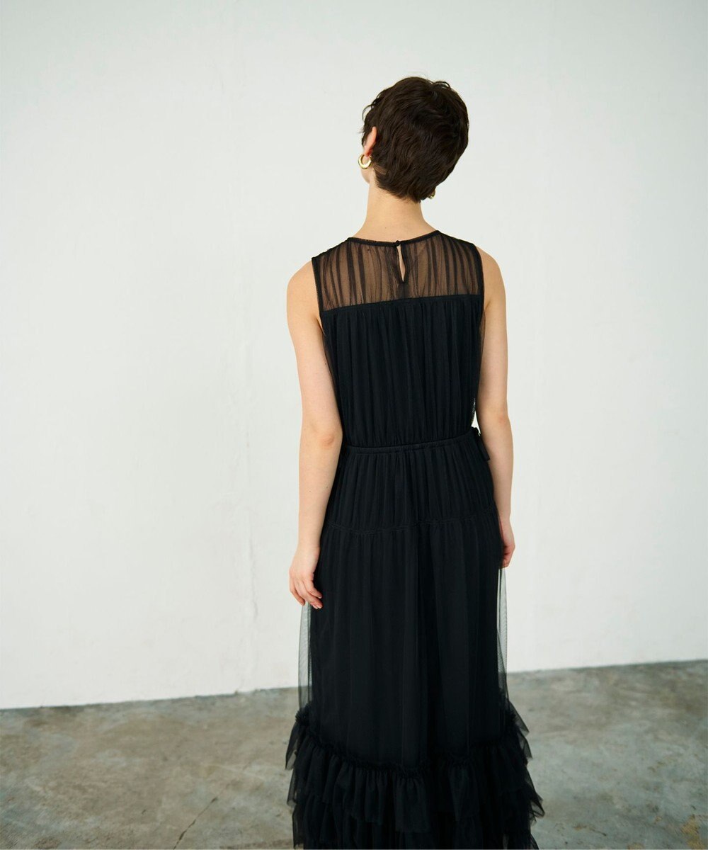 GRACE CONTINENTAL チュールティアードワンピース 