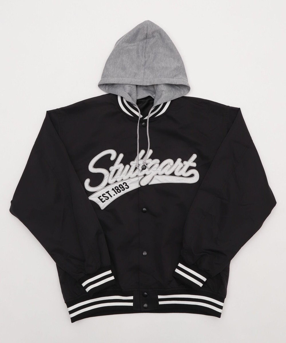 WEGO 【ユニセックス着用ITEM】2WAYフードワッペンスタジャン 