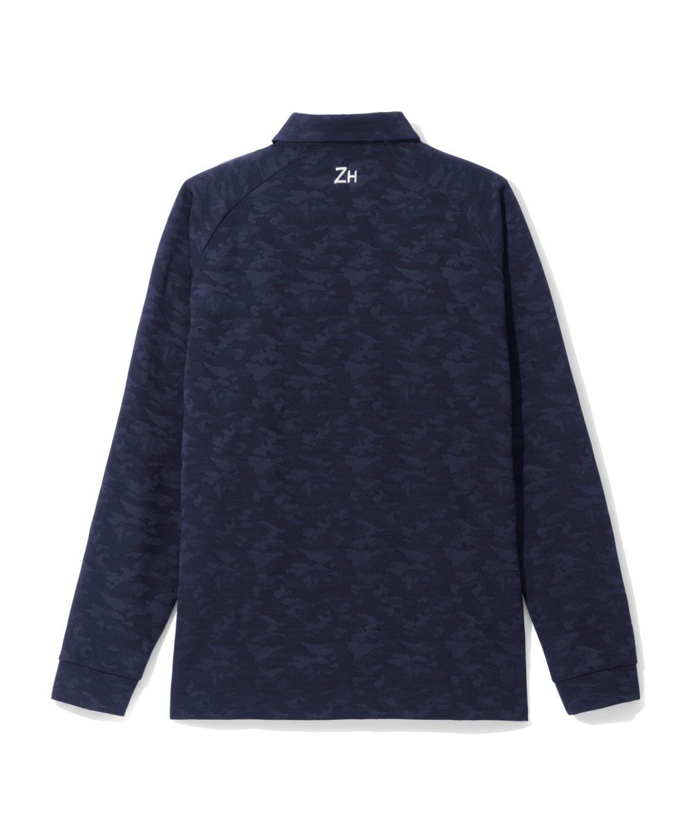 ZERO HALLIBURTON カモフラージュ柄 ジャガードポロロングシャツ ZHG-A4A 2b 82853 ゴルフウェア 