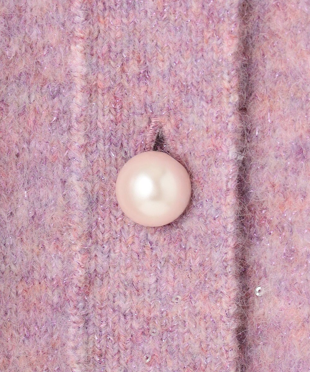 組曲 【人気商品再入荷！】スパンコールヤーン ニットカーディガン 