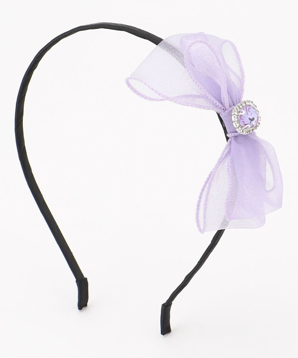 ANY KIDS リボン×ビジューカチューシャ 