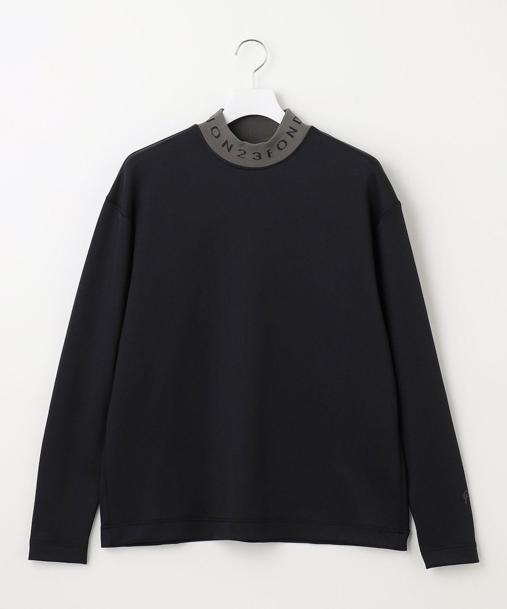 23区GOLF 【23Fondation/MEN】【吸水速乾・UVケア】バイカラー 長袖モックネックシャツ 