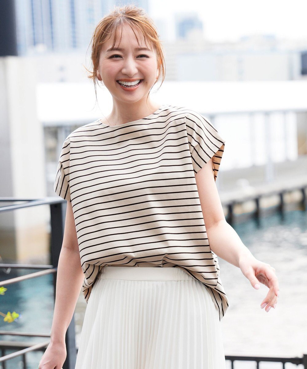 ANY SIS 【シルクタッチさら魅せTシャツ】後ろコクーン プルオーバー 