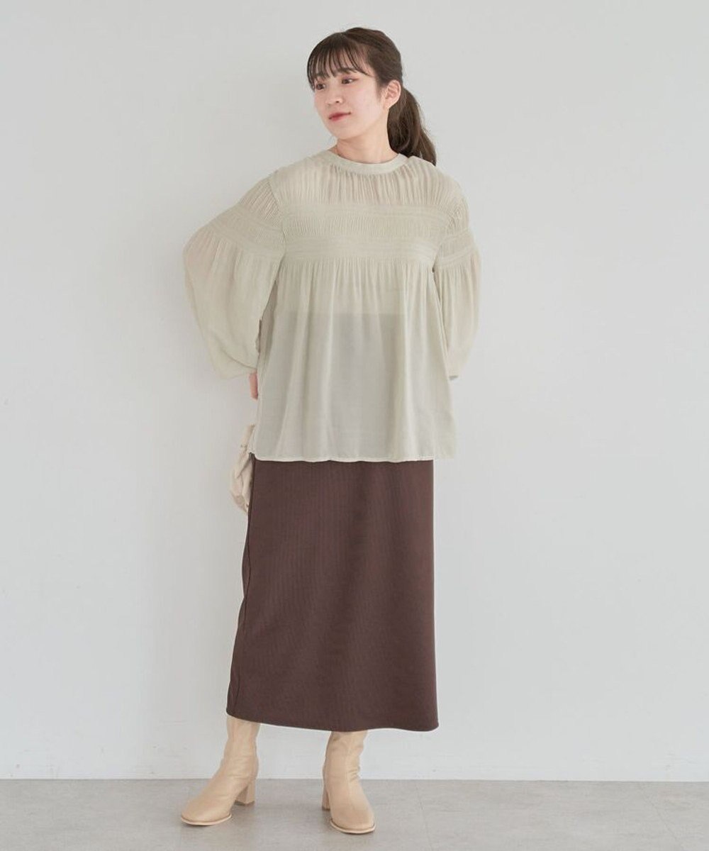 Green Parks マジョリカプリーツブラウス 