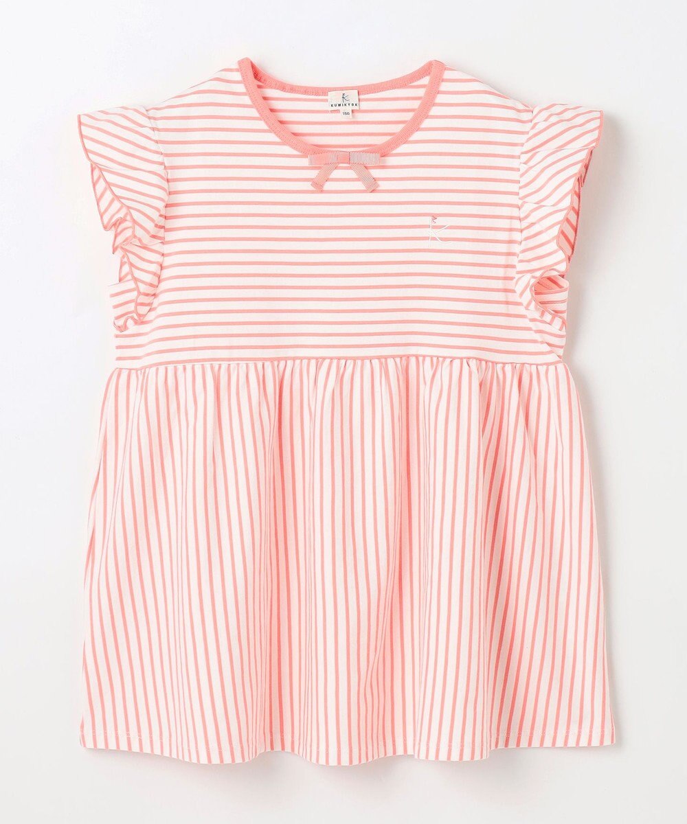 組曲 KIDS 【UVケア】【150-160㎝】マリンボーダー チュニック 