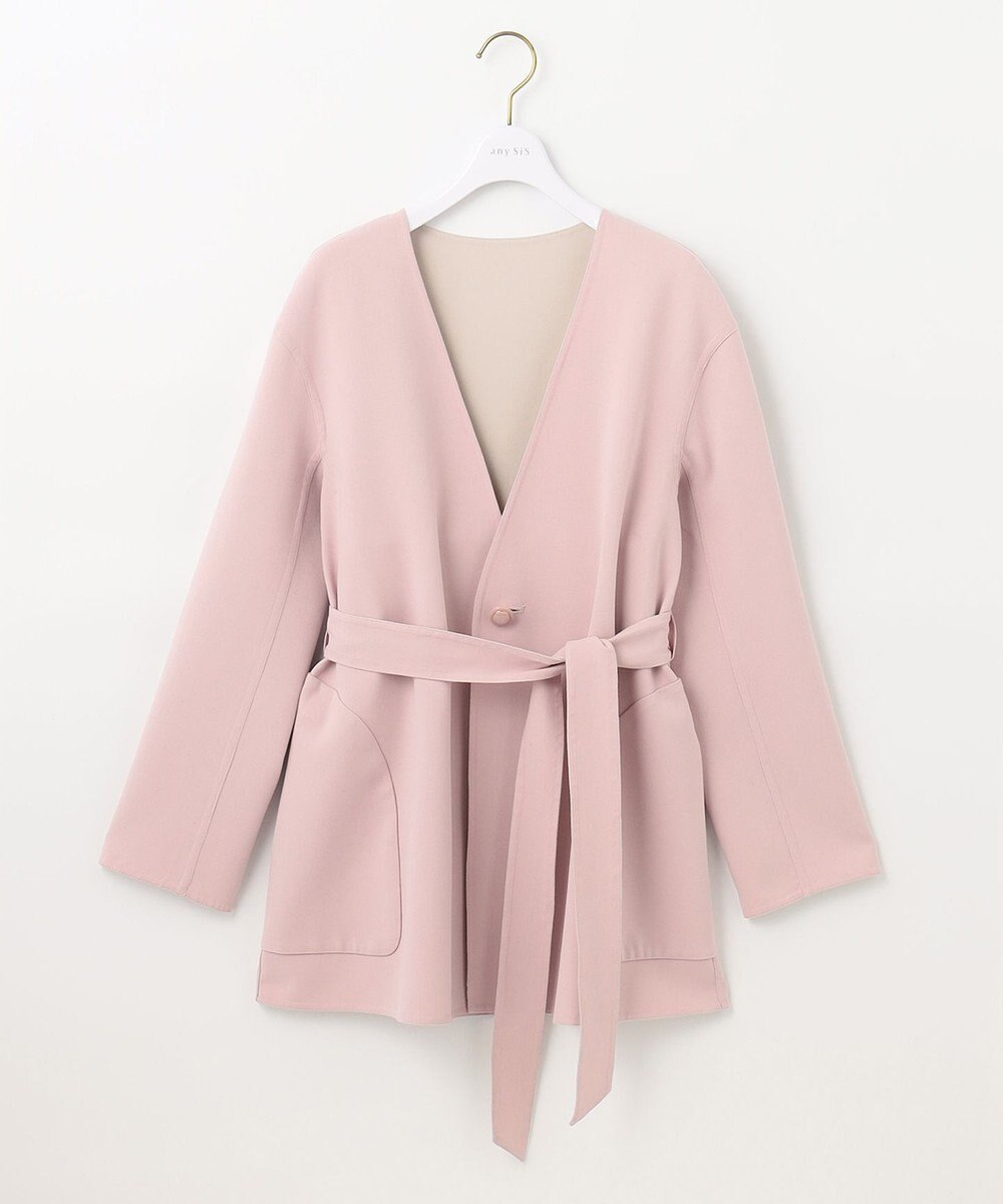 ANY SIS 【2WAY・リバーシブル】スプリングショートリバー コート 