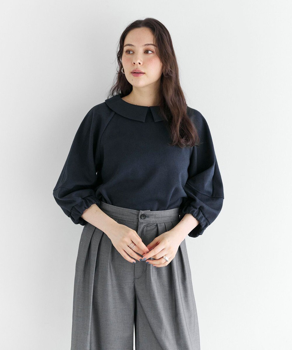 #Newans 【セレモニーにも/洗濯機可】ランタンスリーブブラウス 