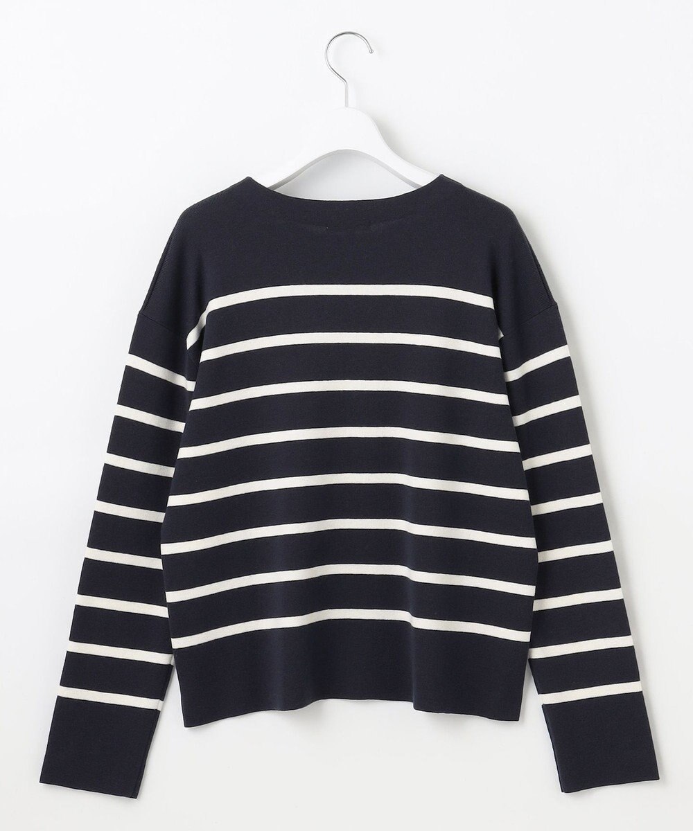 自由区 S 【洗える】コットンウールハイゲージボーダー ニット 