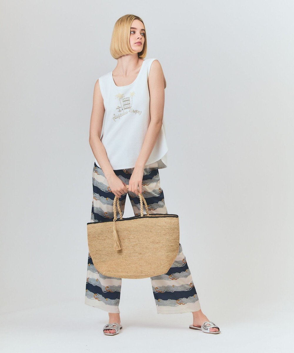 GRACE CONTINENTAL ロープボーダーパンツ 