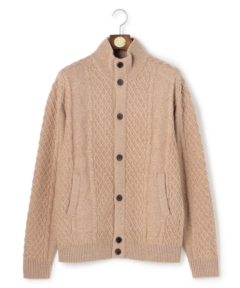 J.PRESS MEN ウール×カシミヤの上質素材【Cash Lamb's Wool】ハイネックケーブル カーディガン_25年モデル 