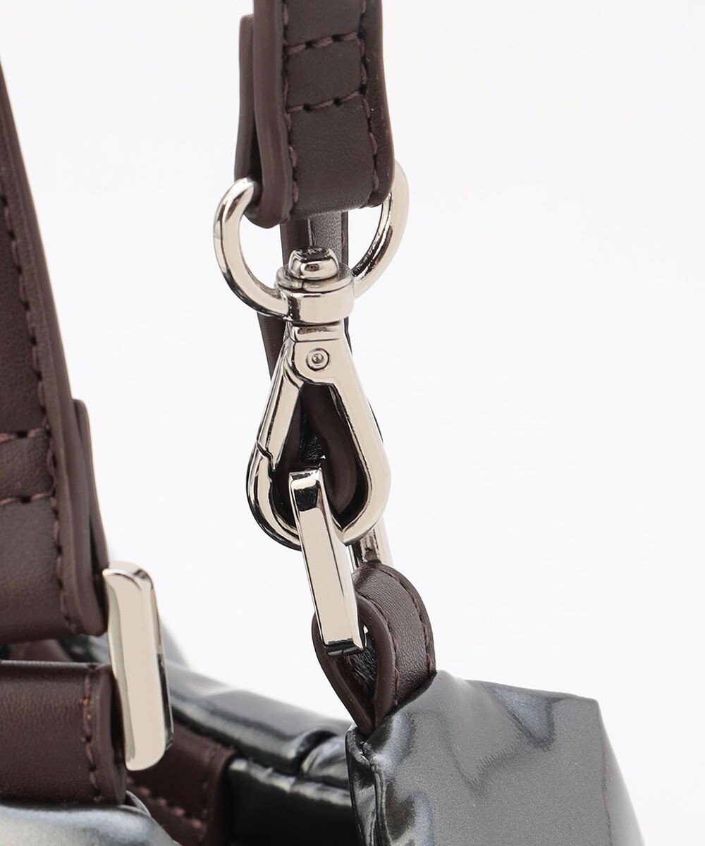 LA BAGAGERIE ソフトエナメル2WAYハンドバッグ Sサイズ 