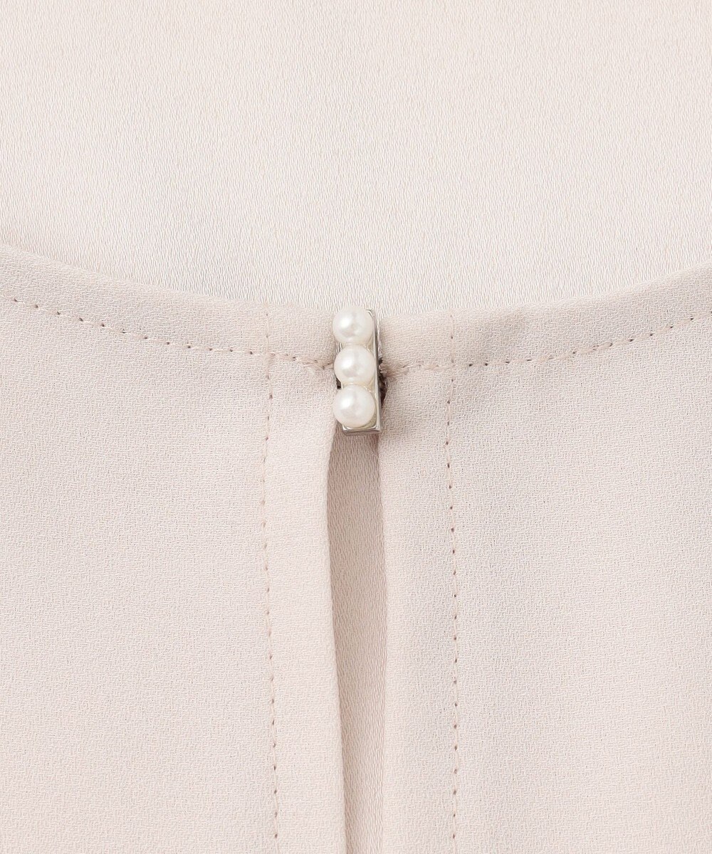 23区 L 【洗える】バックサテンアムンゼン ペプラム デザイン ブラウス 