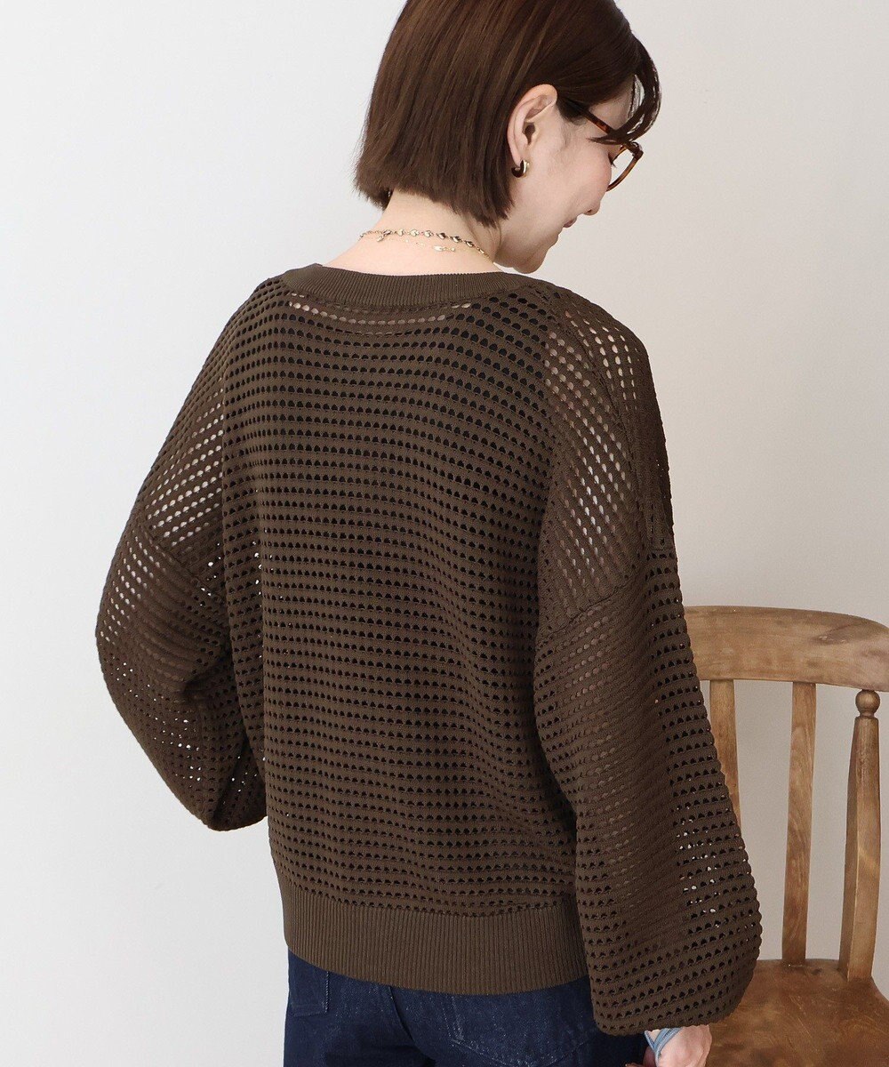 AMERICAN HOLIC 【先行予約】ジップアップメッシュニットカーディガン【WEB限定カラー有り】 