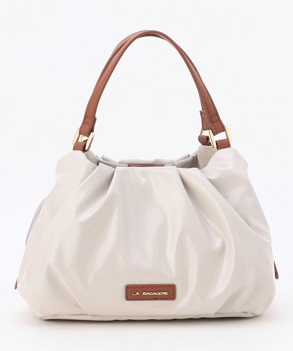LA BAGAGERIE ソフトエナメル2WAYハンドバッグ Sサイズ 