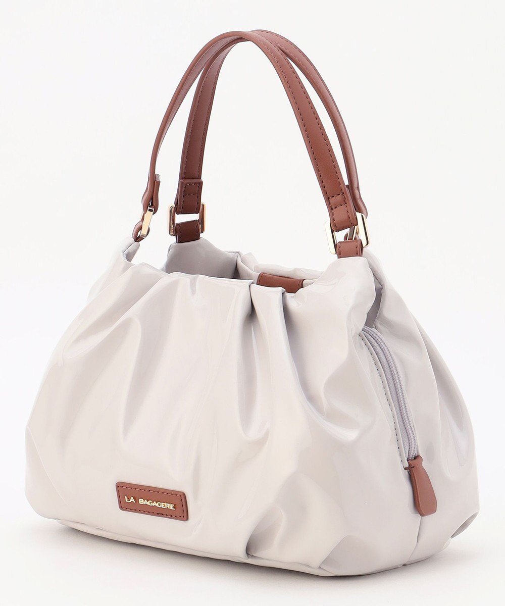 LA BAGAGERIE ソフトエナメル2WAYハンドバッグ Sサイズ 
