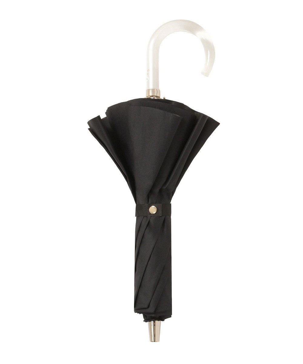 MOONBAT 【1級遮光/遮熱/UV】LANVIN en Bleu (ランバン オン ブルー)晴雨兼用日傘 ラッフルフリル 無地 チャーム付き 折りたたみ傘 楽折 