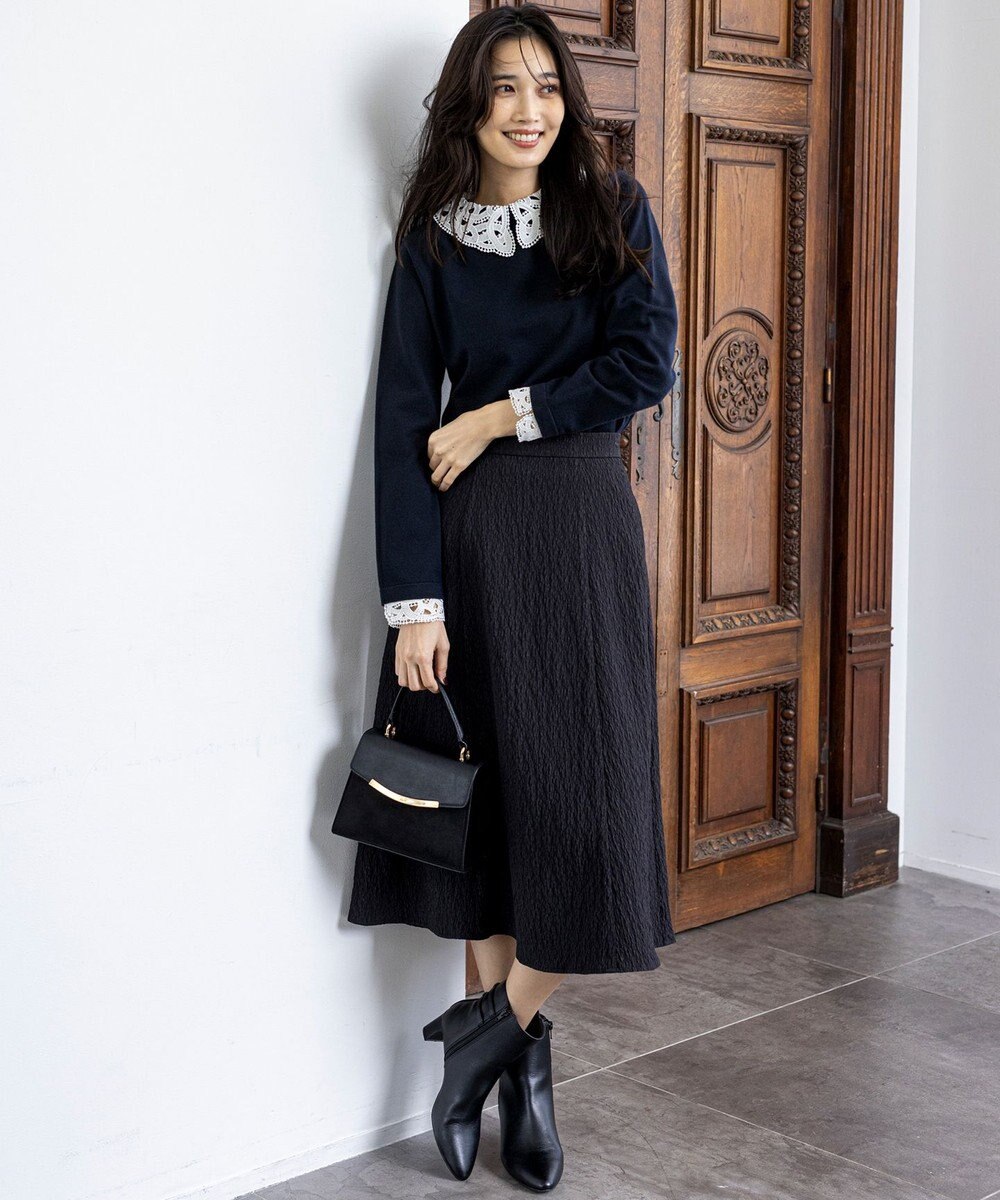 ANY SIS S レース襟 ニット 