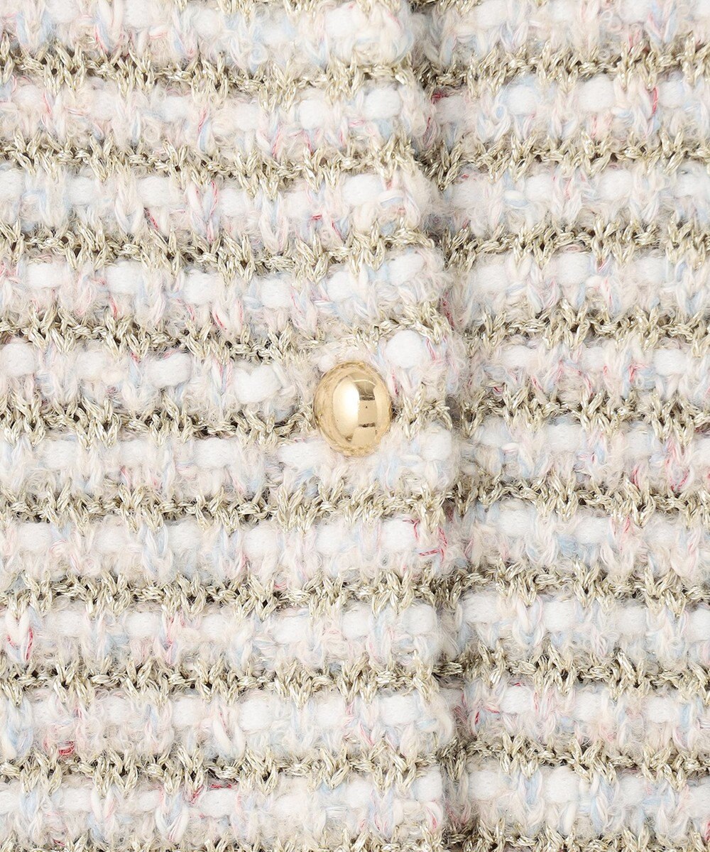 自由区 L ツイード調ニット ジャケット 