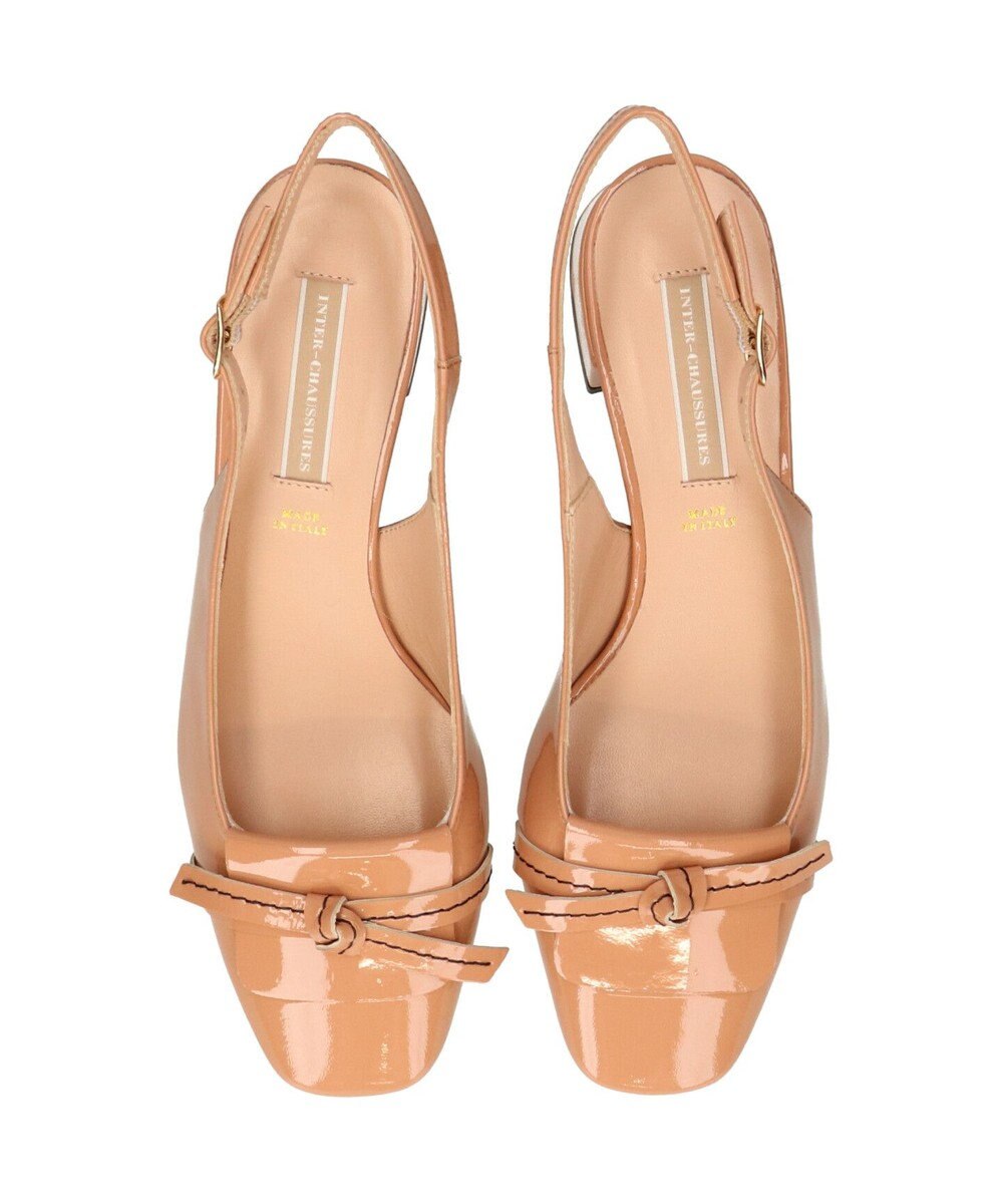 INTER-CHAUSSURES 【INTER-CHAUSSURES】スクエアトウチャンキーヒールバックバンド 