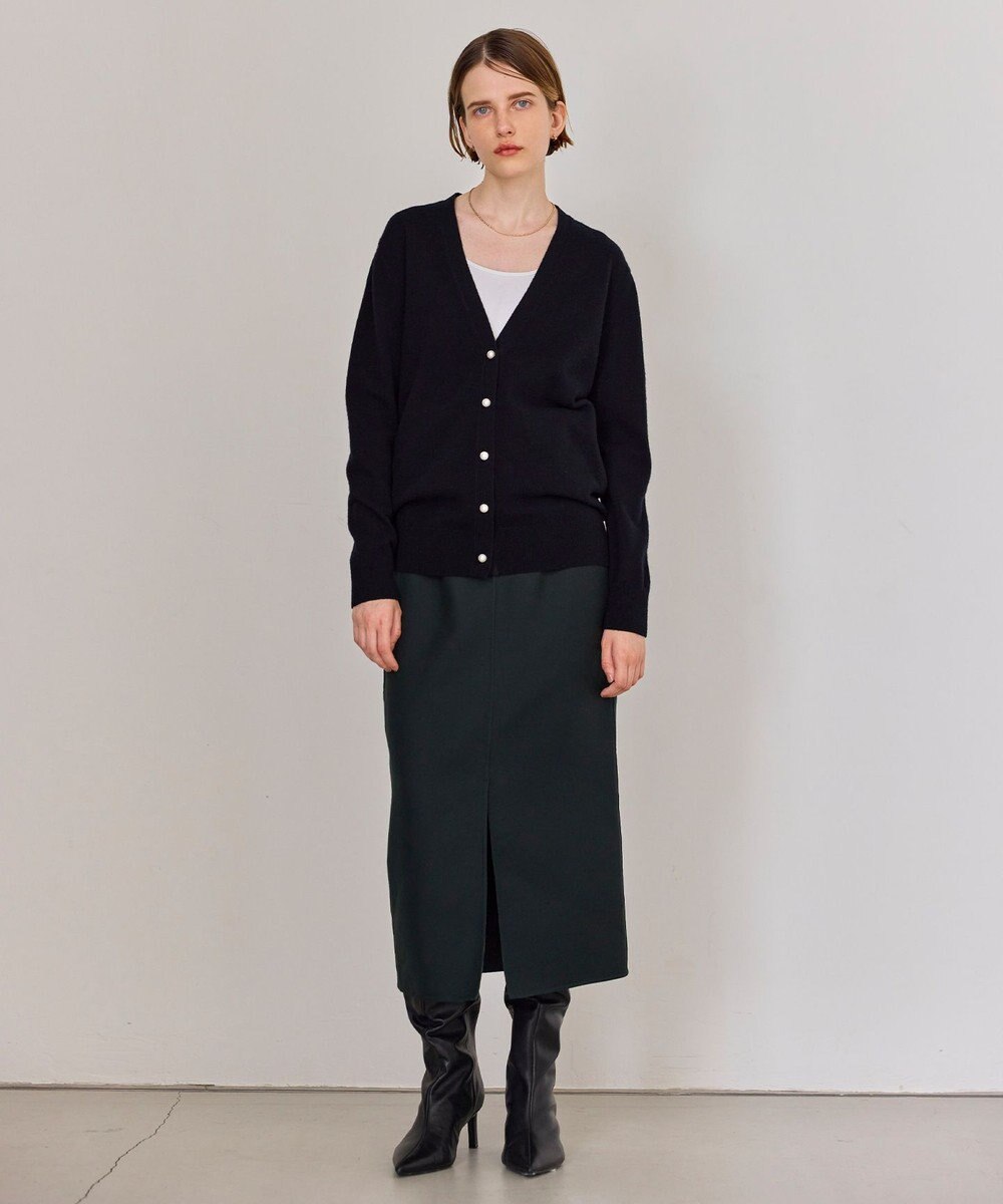 BEIGE， 【WEB限定・洗える】ALSACE / パール釦ウールニットカーディガン 