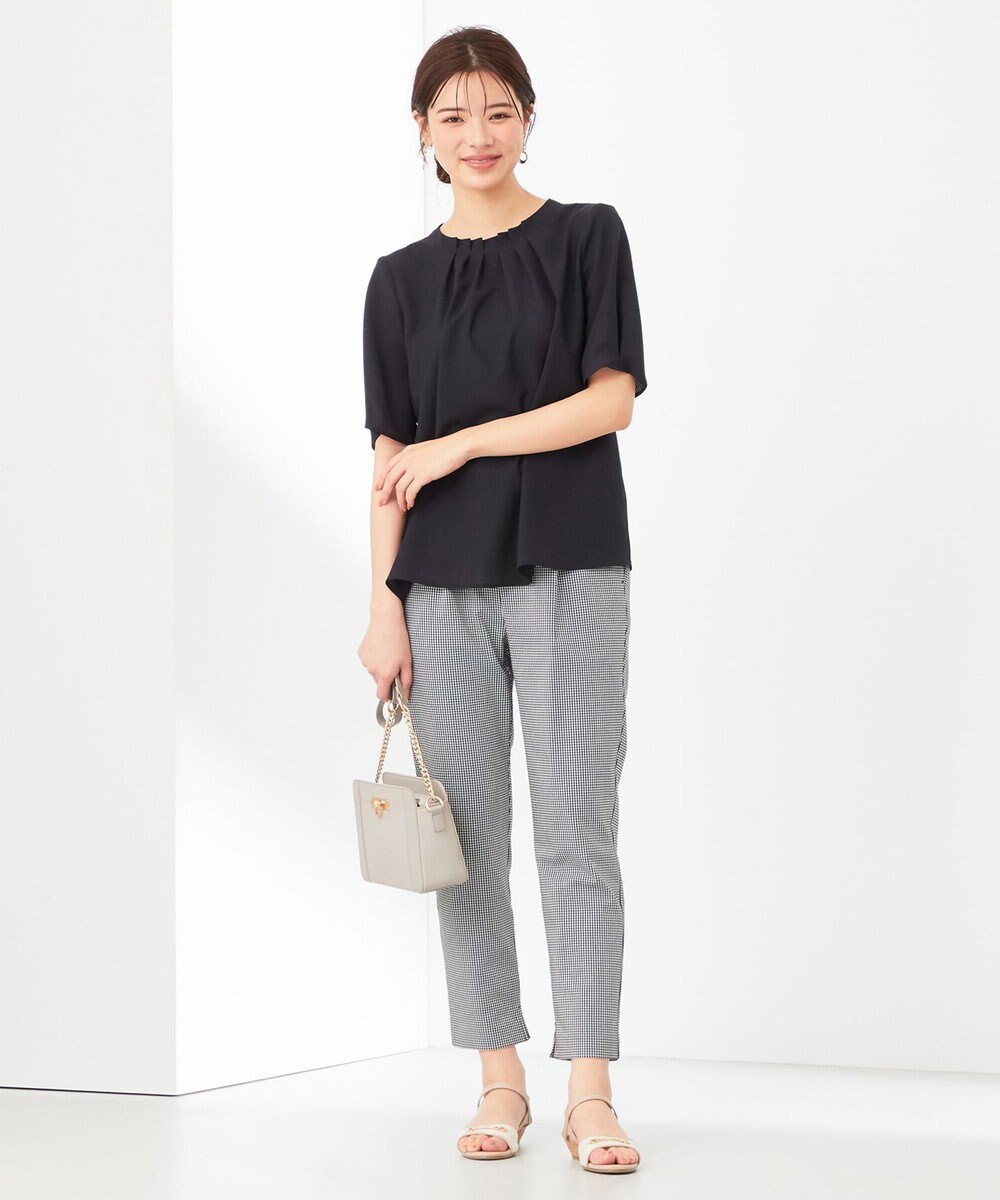 ANY SIS 【洗える】さらさらストレッチ テーパード パンツ 