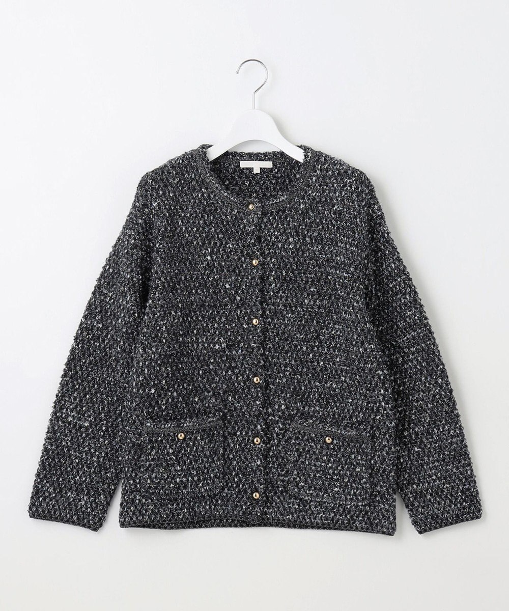 自由区 ツイード調ニット ジャケット 