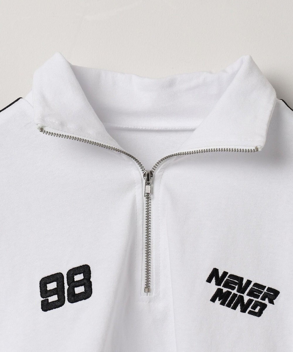 WEGO 刺繍ハーフジップT 