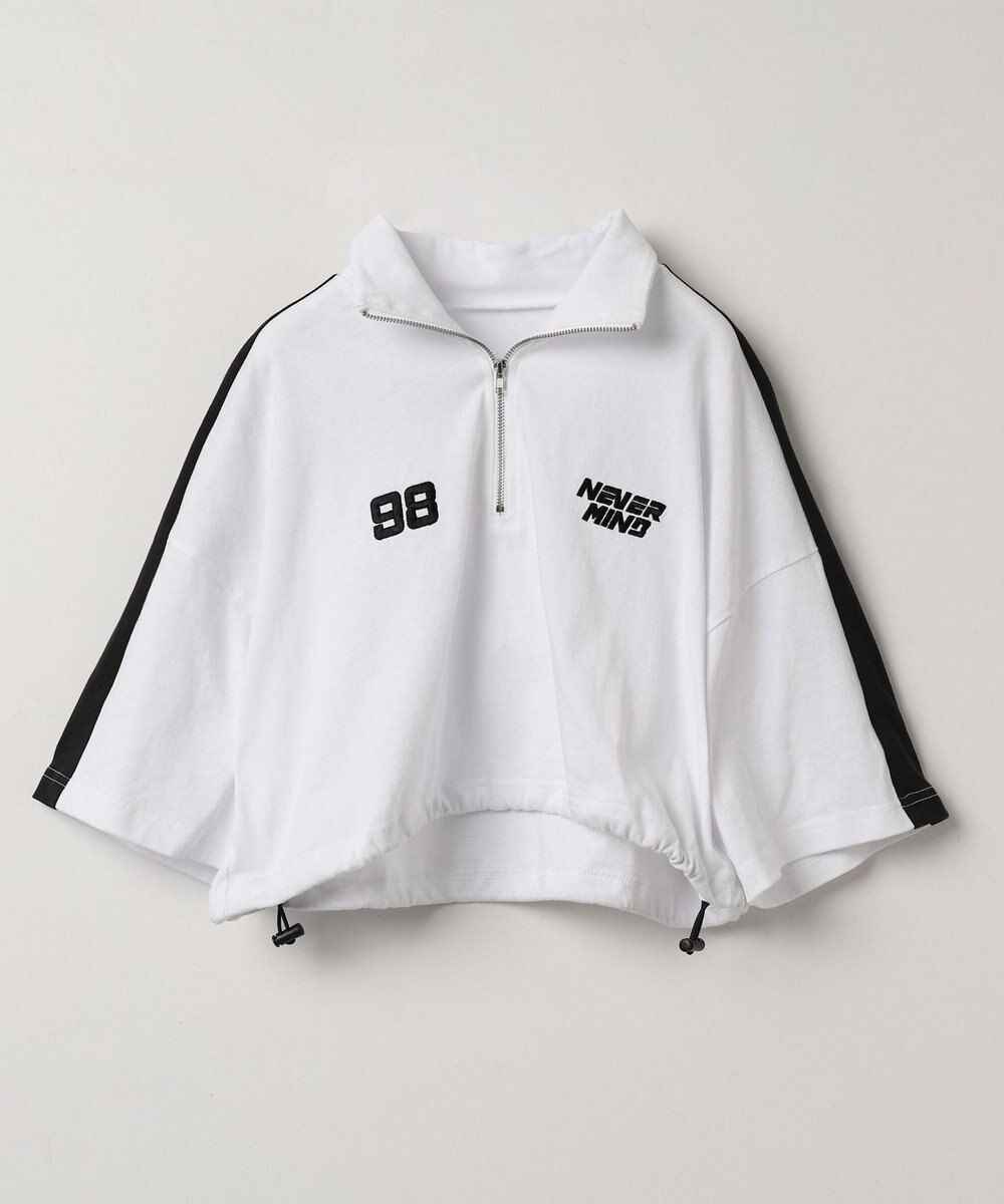 WEGO 刺繍ハーフジップT 