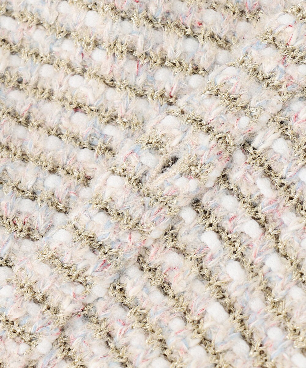 自由区 L ツイード調ニット ジャケット 