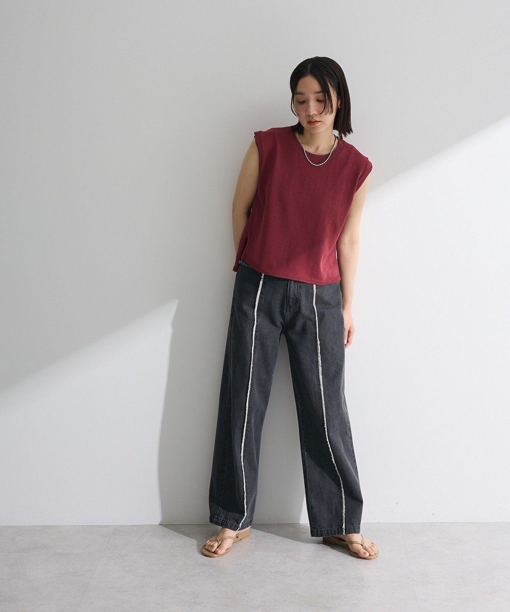 Green Parks ・Ｐｅｔｉｔ　Ｆｌｅｕｒ　ノースリリネンライクニット 