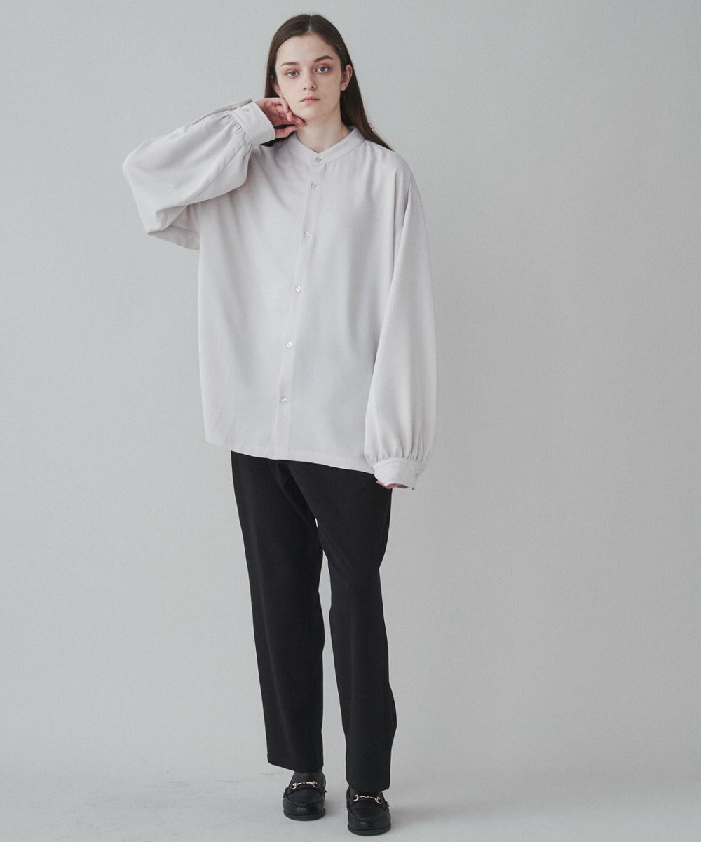 WEGO トロミBIGバンドカラーシャツ 