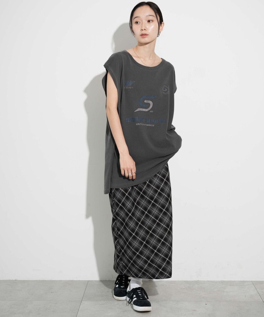 WEGO 【ユニセックス着用アイテム/手洗い可】ピグメントグラフィックノースリーブ 