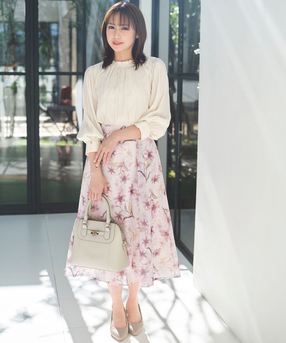 ANY SIS S 【低身長企画】フェミニンギャザー ブラウス 