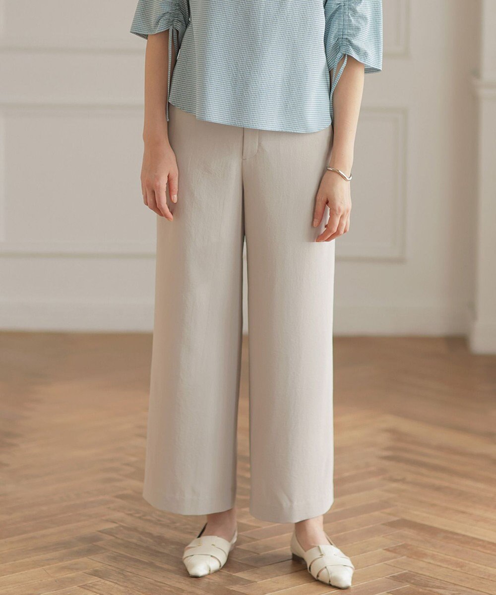 J.PRESS LADIES L 【セットアップ対応】Light ジョーゼット ワイド イージーパンツ 