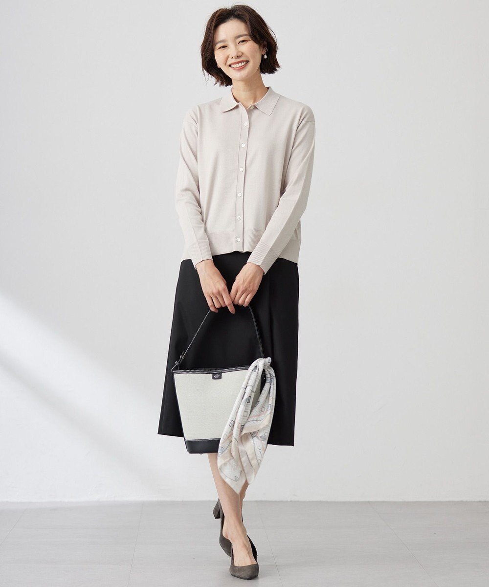 J.PRESS LADIES azulejoスクエアプリント スカーフ 