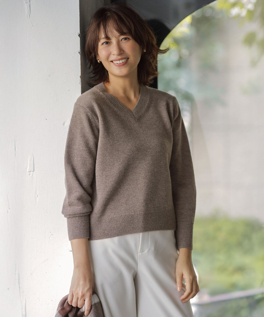 J.PRESS LADIES CASHBIT NEO Vネック ニット 