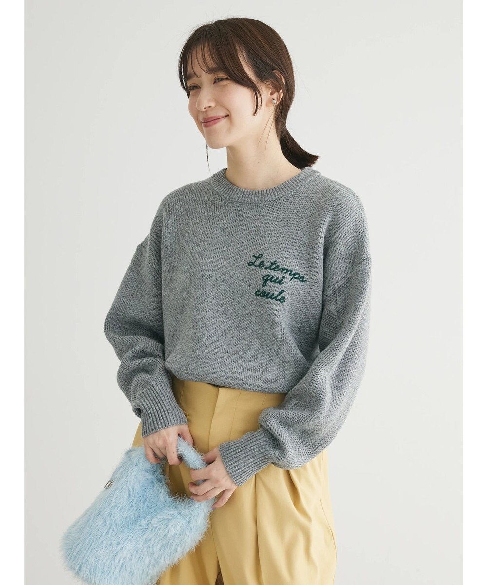 Green Parks 刺繍ロゴニットプルオーバー 